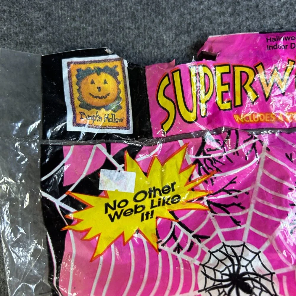 Vintage NOS Rubies Spider Web ‎ Halloween Indoor/Outdoor Decoration USA